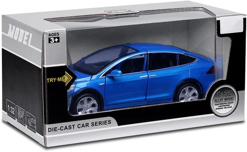 1/32 Model x Metal Die Casting Toy Car for 3 to 12 Year Old Boy Pull Back Car Toy with Sound and Lights (Blue)...