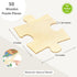 50 Blank Wooden Puzzle Pieces Large Size, Each Piece is 4x3.2 Inches to Draw on, Unfinished Freeform Jigsaw Puzzle Pieces for DIY Arts & Crafts, N...