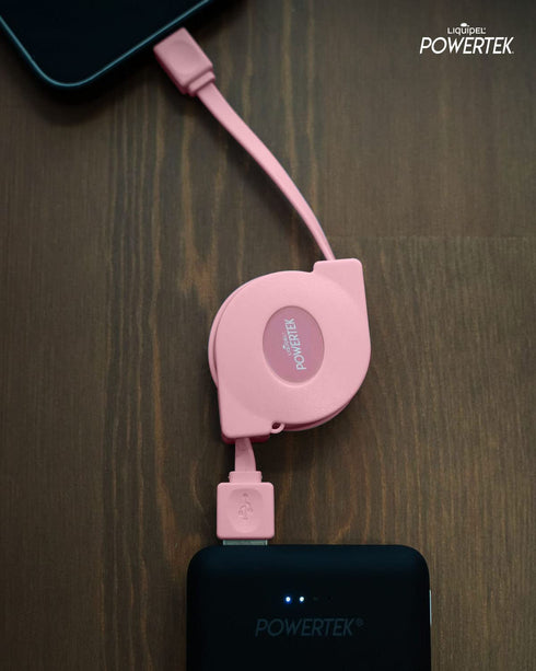 LIQUIPEL Powertek Retractable MFi Certified Charger Compatible for Apple iPhone, iPad, 3ft Cable, Lightning to USB Cable Cord, Fast Charging Light...