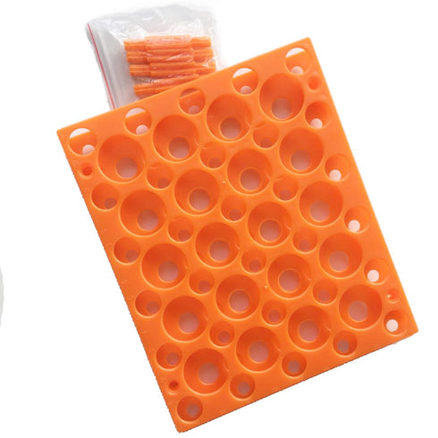 50 Well Orange ?Blue Centrifuge Tube Rack for 10ml/15ml/50ml(Two Packs) (Orange/Blue)...