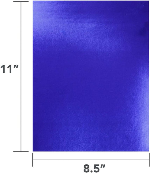 Hygloss Metallic Foil Board Stock Sheets Arts & Crafts, Classroom Activities & Card Making, 25 Pack, 8.5 x 11-Inch, Dark Blue, 25 Count...