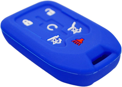 Silicone Key Fob Cover Protector for 6 Buttons Smart Key Fob Cover Case Remote Protector Skin Keyless Jacket Holder Compatible with Chevrolet Subu...