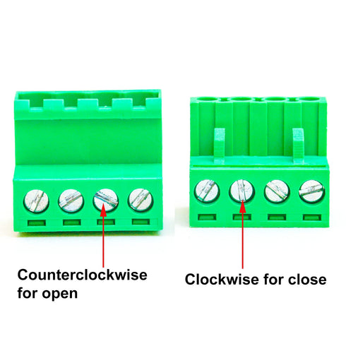 10 Set 5.08mm 4 Pin Male & Female Phoenix Type Connector No Soldering Green PCB Screw Terminal Block 4 Pole...