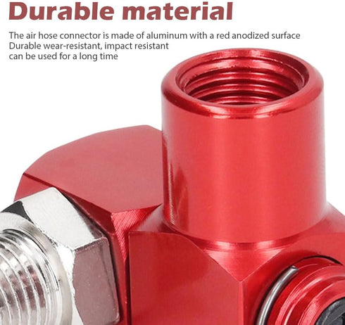 2pcs 1/4inch Air Hose Connector, 360 Degree Swivel Air Hose Connector, Industrial Swivel Air Fittings Swivel Air Hose Connector, Industrial Air Fi...