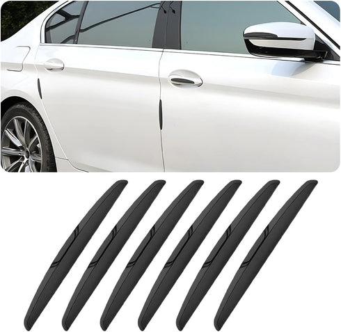 6Pcs Silicone Car Door Edge Guards, 5.8" Anti Scratch Collision Protector, Self Adhesive Rear View Mirror Cover Protective Strip, Side Edge Protec...