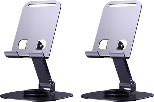 Metal Cellphone Stand 2 Pack MiniPad Phone Holder 360° Rotation Phone Stand Foldable Scalable Office Desk Adjustable Portable for Travel...