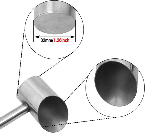 Large Caliber Models of Silver Stainless Steel Sugar Spoon for Cotton Candy Long Handle Sugar Spoon Cotton Candy Machine Spare Parts...