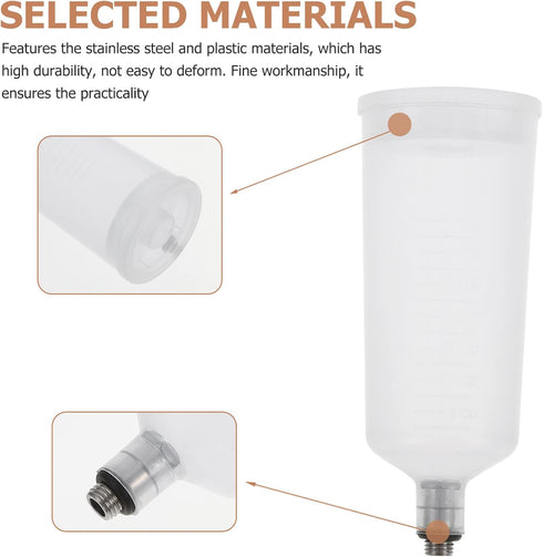 Ciieeo Plastic Containers Plastic Containers Plastic Containers PCS Plastic Spray airbrush pigment cup air spray paint cup Refillable Airbrush Pai...