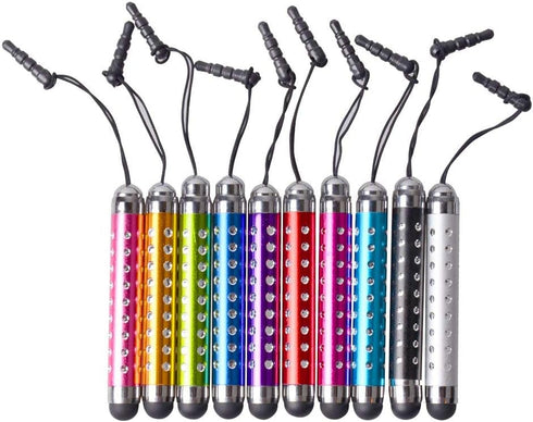 IC ICLOVER 10PCS Bling Retractable Stylus Pens for iPhone 14/13/12/11/PRO/Max/X/XS MAX, iPad, iPod, Samsung, Android Phone, Kindle, Tablet PC, Com...