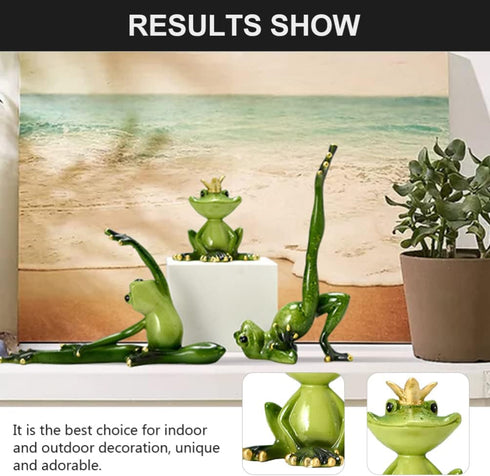 Holibanna Outdoor Statues - Frog Statue Collectible Frogs Toad Toads Royalty Fairy Tale Sculpture Garden Frog Figurine Sculpture Figure Green Frog...