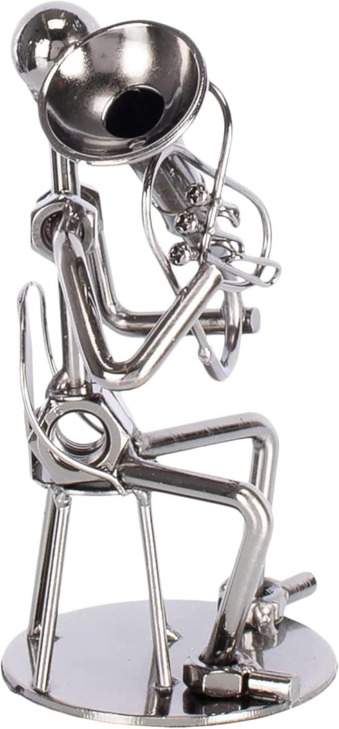 Broadway Gift Silvertone Tuba Player 6 inch Table Top Figurine...