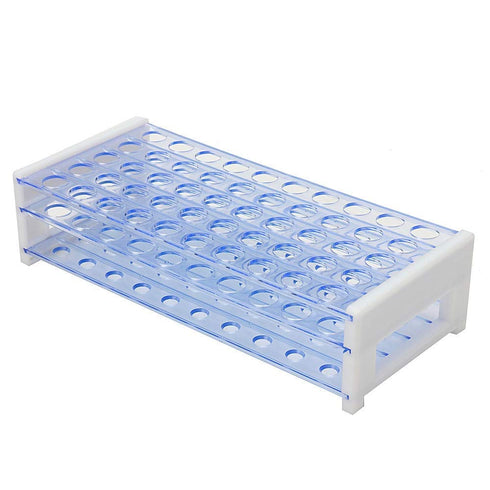 Transparent Plastic Test Tube Holder,13mm x 50 Holes / 16mm x 50 Holes / 18mm x 40 Holes Bottle Small Glass Holder for Test Tubes...