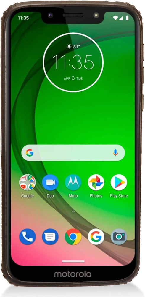 Compatible with T-Mobile REVVLRY, Moto G7 Play, G7 Optimo XT1952/DL - Hybrid Phone Case w/Ring Stand - RS4 Navyblue...