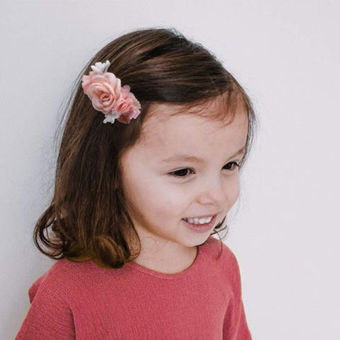Flower Hair Clips Set for Baby Girl Lightweight Floral Hair Bow Accessories with Boutique Fully Lined Alligator Clip 3pcs for Toddler Teens Gifts...