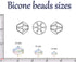 100 Pcs 6mm Crystal Bicone Faceted Glass Beads for Jewelry Making...