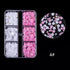 Flower Nail Charms Gems - WLGDLH 1 Box of 2 Colors Cute Kawaii 3D Nail Charms Resin Acrylic Nail Rhinestones Pearl Glitter Charms for Nail Art DIY...