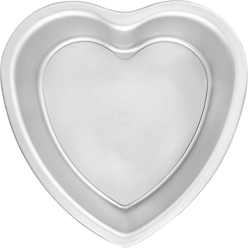 Fat Daddio's PHT-L83 Anodized Aluminum Removable Bottom Heart Cake Pan, 8 x 3 Inch...