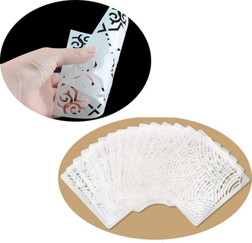 57 Pieces Cookie Stencil Set, Uspacific Cookie Stencil Cakes Baking Templates Floral Leaf Cake Stencil for Cookie Cupcake Fondant Scrapbooks Craft...