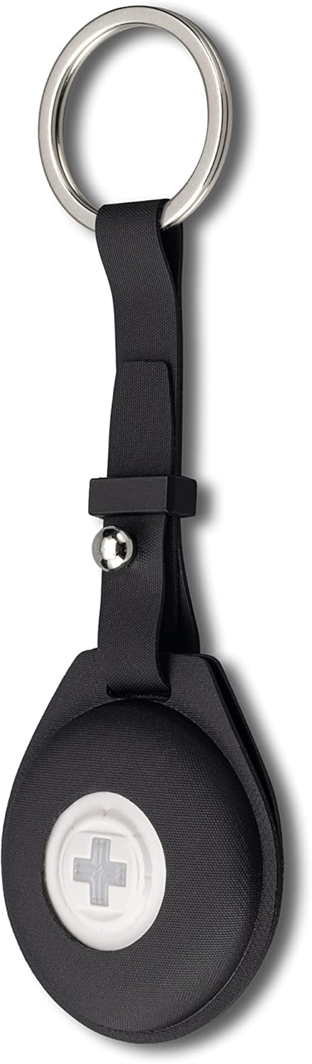 Swissdigital Sound-Playable Finder Keychain,Bluetooth Locator for Bags, Luggages, Keys, Toys, and Your Personal Items, Works with Apple Find My ap...