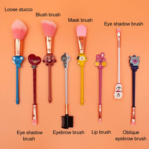 Makeup Brush Set w/Pouch Cosmetic Brushes With Sailor Moon Gems(KS-BTS)...