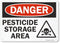 SmartSign "Danger - Pesticide Storage Area" Sign | 10" x 14" Plastic...