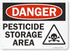SmartSign "Danger - Pesticide Storage Area" Sign | 10" x 14" Plastic...