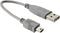 StarTech.com 6 in. USB to Mini USB Cable - USB 2.0 A to Mini B - Gray - Mini USB Cable (USB2HABM6IN)...