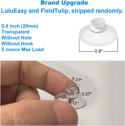 22 Pieces 0.8 inch Mini Clear Suction Cups for Glass, Without Hooks Without Holes, Plastic Sucker Pads for Festival Decoration Home Organization W...