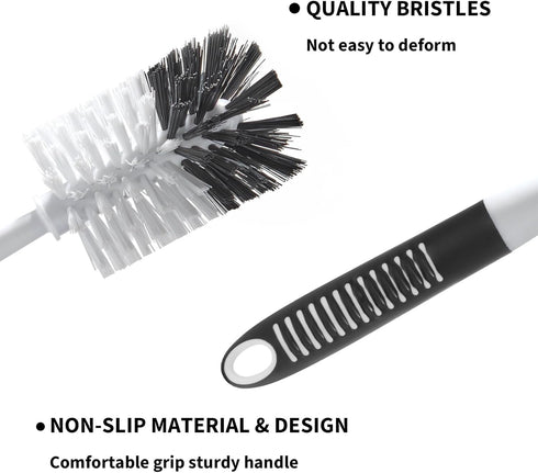 Bottle Brush Cleaner Set of 4, Long Handle Water Bottle Cleaner Brush with Straw Brush and Cap Brush, Bottle Scrubber Dish Brushes for Cleaning Wa...