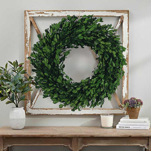 Creative Co-Op Faux Boxwood Wreath...