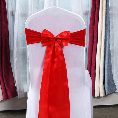 TONIFUL 6 inch x 22yd Wide Red Satin Ribbon Solid Fabric Large Ribbon for Grand Opening Cutting Ceremony Wedding Birthday Party Decoration Gift Cr...