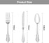 75PCS Silver Plastic Silverware for 25 Guests, Heavy Duty Silver Disposable Utensils Sets, Includes 25 Forks, 25 Spoons, 25 Knives, Elegant Cutler...