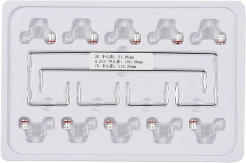 Gateron V2 Clear Stabilizers PCB Mount Screw in Stabilizer Customized Distance No Dropping Wire for Mx Mechanical Keyboard PCB (Gateron Stab V2 Cl...