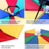 Umbrella Hat, 27" Diameter Rainbow Umbrella Hats, Hands Free Fishing Umbrella Cap Sunhat, Head Umbrella Hat for Kids, Men & Women, Headwear Umbrel...