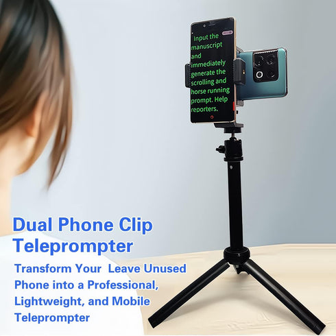 Teleprompter iPhone & Android, Double Phone Holder for Video Recording, Neewer Teleprompter Kit, The Collapsing Design Allows for Easy Storage and...