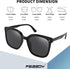 FEISEDY Women Oversized Vintage Polarized Sunglasses Square Cute Trendy Classic Simple Men B2758...