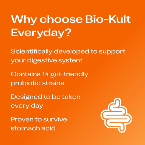 Bio-Kult Gut Health Probiotic Supplement, 14 Strains, Probiotics for Women & Men, Immune Support, Digestive Health, Shelf-Stable, Non-GMO and Glut...