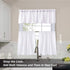 Valea Home Burlap Tier Curtains for Kitchen, Rustic Rod Pocket, Short Window, 24 inch Linen Cafe Curtains, White, Set of 2...