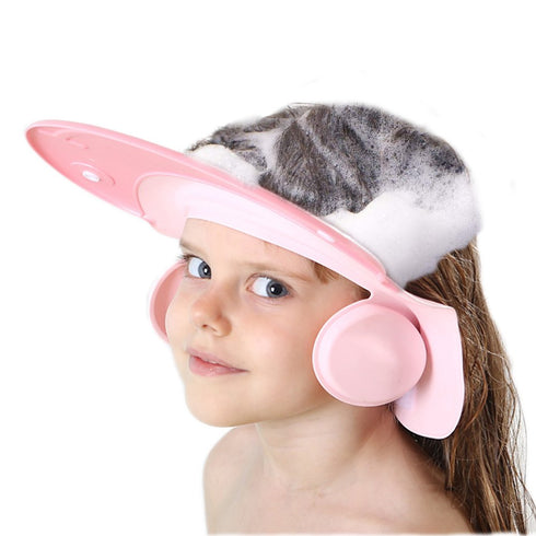 Shower Cap for Kids, Baby Shower Cap Bath wash Shampoo Rinser Shield Hat Adjustable Head Hair Visor Protection Toddler and Children,Prevent Water ...