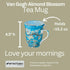 McIntosh Mugs Van Gogh Almond Blossom Fine Bone China (15 oz) Tea Mug with Lid and Infuser in Matching Gift Box...