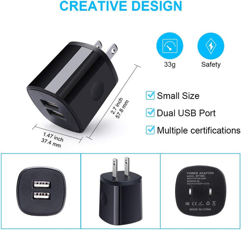 Fast Charging Charger Cable for Samsung Galaxy A11 A01 A21 A51 A71 A9 A12 A32 A52 A72 A13 A10E A03s A15 A14, S24 S23 S22 S21+ S20 FE Note 20 Ultra...