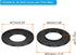PATIKIL 43mm-77mm Metal Step Up Ring, 2 Pack Camera Lens Filter Adapter Ring Aluminum Filter Adapter Ring for Camera Lenses Hood, Black...