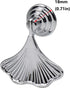 Antrader Ginkgo Leaf Shape Knob Handles,6Pcs Bright Silver Drop Pendant Pull Handle, Zinc Alloy Drawer Handle,Single Hole Cabinet Furniture Pulls...