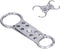 Fafeicy Lockout Tagout Hasp, 8 Hole Design Fireproof Flower Safety Double Head Aluminum Buckle Lock for Industry Oil Gas Chemical Industry Electri...