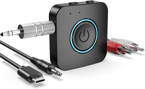 Bluetooth Transmitter Receiver, LAICOMEIN 2-in-1 V5.0 Bluetooth Adapter, Wireless Transmitter for TV PC MP3 Gym Airplane, Bluetooth Receiver for S...