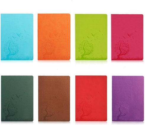 SINOBAND B6 4 Pack Pocket Size PU Leather Colorful Writing Notebook Journal Diary Notebook Daily Notepad Cute Travel Journal (Pack of 4, Random Co...