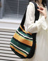 ENBEI Women's Shoulder Handbags Crocheted Bags Large knit bag Tote bag aesthetic for school cute Tote bags Beach Bag Tote...