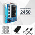 Rechargeable 2450 Battery Charger Kit,Coin Battery Charger with 3.7V High Capacity 120mAh Lir2450 Batteries 4 Pack...
