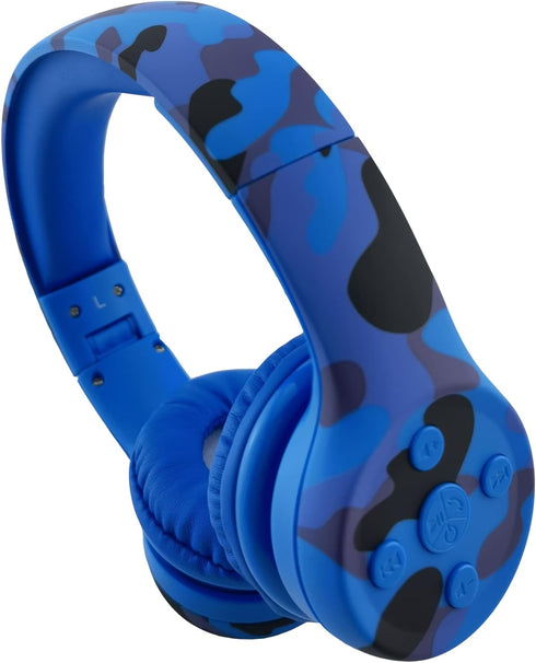 Toddler Headphones Wireless,Kids camo Bluetooth Headphones, 15 Hours Play time, 93db Foldable with Built-in Mic for Cell Phones TV Tablet Network ...