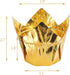 EUSOAR Disposable Baking Cups, 3.5 Ounce 100pcs Gold Tulip Cupcake Muffin Liners, Aluminum Foil Tulip Style Cupcake Cups, Foil Cups, Aluminum Cupc...